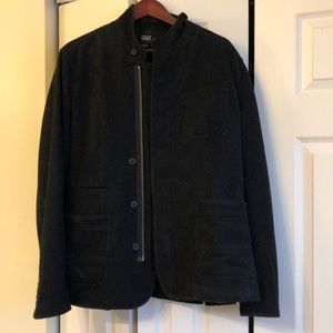 EDUN Men’s black pea coat